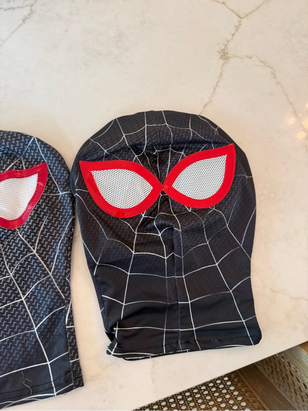Kids Spider-Style Costume Hood Mask - Red and Black Bundle Of 3 - Picture 3 of 8